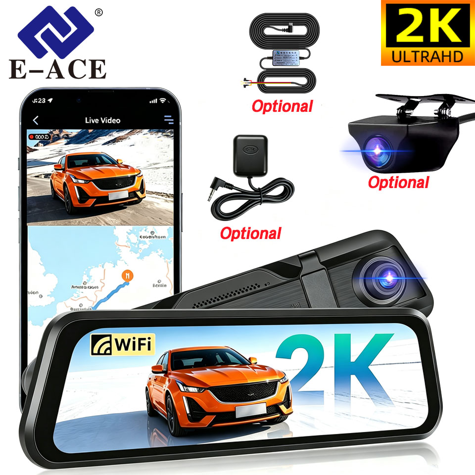Home Assistant Sd - 2K Mirror DashCam 170°Front Optional 1080P