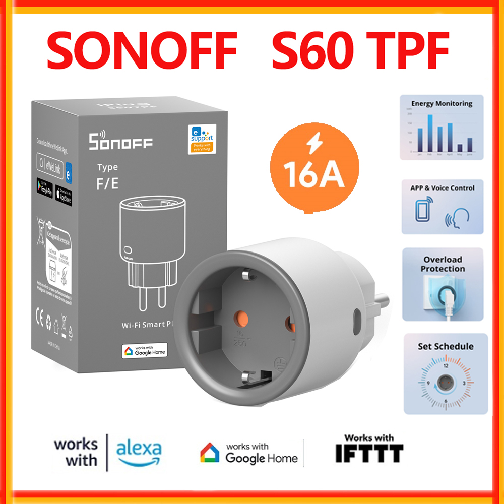 SONOFF S60 TPF EU Wifi Smart P - огляд і ціна Sonoff Basic Switch